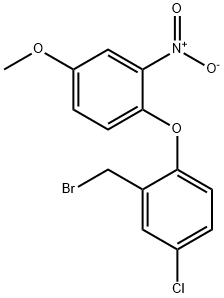 3-Bromomethyl-1-chloro-4-(4-methoxy-2-nitrophenoxy)benzene,1215782-19-6,结构式