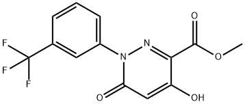 4-羟基-6-氧代-1-(3-(三氟甲基)苯基)-1,6-二氢哒嗪-3-羧酸甲酯, 121582-55-6, 结构式
