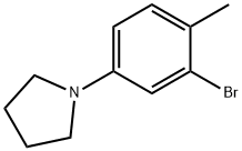 1-(3-Bromo-4-methylphenyl)pyrrolidine 结构式