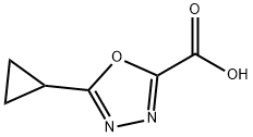5-Cyclopropyl-[1,3,4]oxadiazole-2-carboxylic acid 结构式