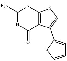 2-氨基-5-(2-噻吩)噻吩并[2,3-D]嘧啶-4(3H)-酮, 1216059-62-9, 结构式