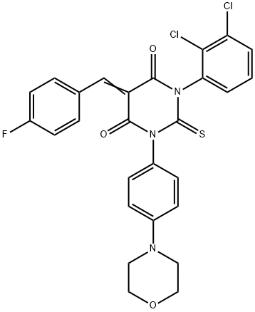 121608-30-8 1-(2,3-Dichlorophenyl)-5-(p-fluorobenzylidene)-3-(4-(morpholino)phenyl )thiobarbituric acid