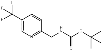 2-(N-BOC-アミノメチル)-5-(トリフルオロメチル)ピリジン 化学構造式