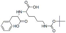 N-(1-carboxy-5-tert-butoxycarbonylaminopentyl)-phenylalanine 结构式