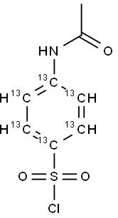 4-N-Acetylaminobenzene-13C6-sulfonyl Chloride Struktur