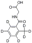 N-(2-Methyl-d3-benzoyl-d4)glycine Struktur