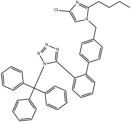N-Trityl-deshydroxymethyl Losartan Struktur