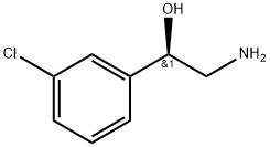 (R)-2-アミノ-1-(3-クロロフェニル)エタノール 化学構造式
