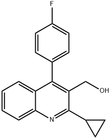 2-Cyclopropyl-4-(4-fluorophenyl)-quinolyl-3-methanol  Struktur