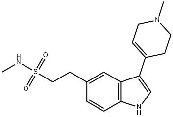 N-甲基-3-(1,2,3,6-四氢-1-甲基-4-吡啶)-1H-吲哚-5-乙烷磺酰胺, 121679-20-7, 结构式