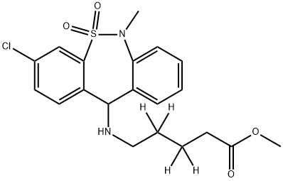 Tianeptine Metabolite MC5-d4 Methyl Ester 化学構造式