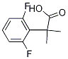 2-(2,6-ジフルオロフェニル)-2-メチルプロパン酸 化学構造式