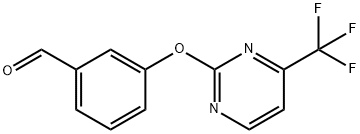 3-{[4-(Trifluoromethyl)pyrimidin-2-yl]oxy}benzaldehyde Struktur