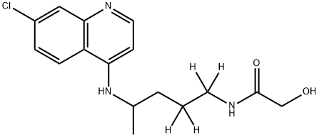 Didesethyl Chloroquine Hydroxyacetamide-d4 Struktur