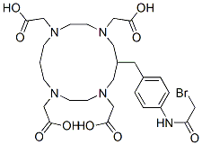 6-(4-bromoacetamidobenzyl)-1,4,8,11-tetraazacyclotetradecane-N,N',N'',N'''-tetraacetic acid Structure