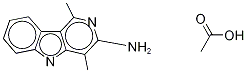 3-Amino-1,4-dimethyl-5h-pyrido[4,3-b]indole-13C2,15N Acetate 结构式