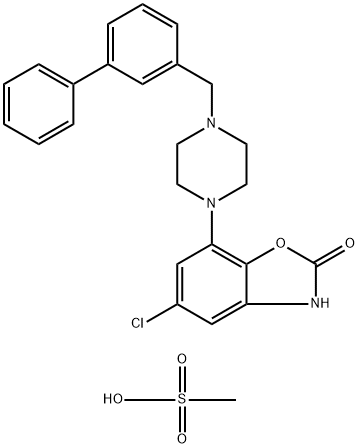 1217042-05-1 7 - [4 - ([1,1'-联苯] - 3 -甲基)- 1 -哌嗪基] - 5 -氯- 2(3H),苯并恶唑酮甲磺酸