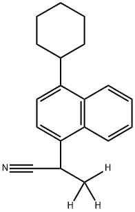 1-Cyanomethyl-2’-methyl-4-cyclohexylnaphthalene-d3 Structure