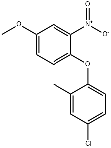 1-Chloro-3-methyl-4-(4-methoxy-2-nitrophenoxy)benzene Struktur