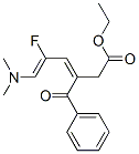 Penta-2,4-dienecarboxylic acid, 2-benzoyl-4-fluoro-5-dimethylamino-, e thyl ester 化学構造式