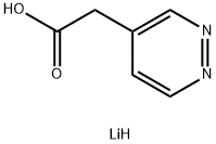 4-Pyridazineacetic acid lithium salt Struktur