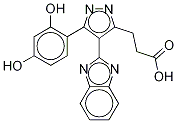4-(1H-BenziMidazol-2-yl)-3-(2,4-dihydroxyphenyl)-1H-pyrazole-5-propanoic Acid Struktur
