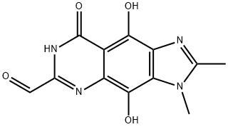 3H-Imidazo[4,5-g]quinazoline-6-carboxaldehyde,  5,8-dihydro-4,9-dihydroxy-2,3-dimethyl-8-oxo-  (9CI) Struktur