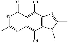 8H-Imidazo[4,5-g]quinazolin-8-one,  3,5-dihydro-4,9-dihydroxy-2,3,6-trimethyl-  (9CI) Struktur