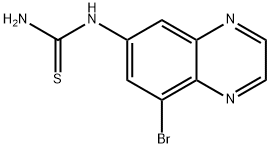 N-(8-BroMo-6-quinoxalinyl)thiourea Struktur