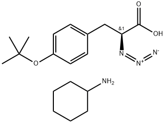 (S)-2-叠氮-3-(4-叔丁氧基苯基)丙酸 环己铵盐,1217456-17-1,结构式