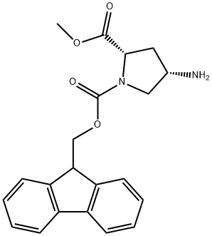 (2S,4S)-1-FMoc-4-aMino Pyrrolidine-2-carboxylic acid Methylester-HCl,1217457-62-9,结构式