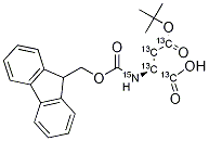 Fmoc-Asp(OtBu)-OH (U-13C4, 15N) 结构式