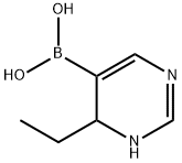 6-Ethyl-1,6-dihydropyrimidin-5-ylboronic acid 化学構造式