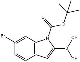 1-BOC-6-Bromo-indole-2-boronic acid Struktur