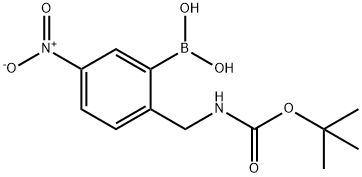 2-(BOC-AMINOMETHYL)-5-NITROPHENYLBORONIC ACID,1217500-84-9,结构式