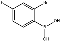 2-溴-4-氟苯硼酸, 1217501-12-6, 结构式