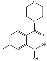 (2-Borono-4-fluorobenzoyl)morpholine Struktur