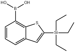 2-(TRIETHYLSILYL)BENZOTHIOPHENE-7-BORONIC ACID 结构式