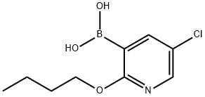 2-butoxy-5-chloropyridin-3-ylboronic acid Struktur