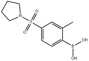 2-Methyl-4-(pyrrolidin-1-ylsulfonyl)phenylboronic acid Struktur
