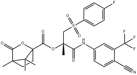 (S)-Bicalutamide (1S)-Camphanic Acid Ester Structure