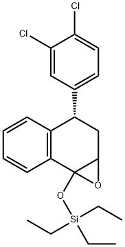 (4S)-(34Dichlorophenyl)-3,4-dihydro-1,2-epoxy-1-O-triethylsilyl-1-naphthol Struktur