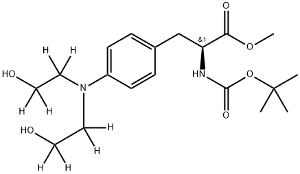 N-Boc-4-[bis(2-hydroxyethyl-d4)amino]-L-phenylalanine Methyl Ester Structure