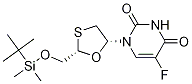 cis-5-Fluoro-1-[2-[[[(1,1-dimethylethyl)dimethylsilyl]oxy]methyl]-1,3-oxathiolan-5-yl]-2,4(1H,3H)-pyrimidinedione, 1217659-69-2, 结构式