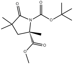 Methyl (2S)-1-tert-Boc-2,4,4-trimethylpyroglutamate Struktur
