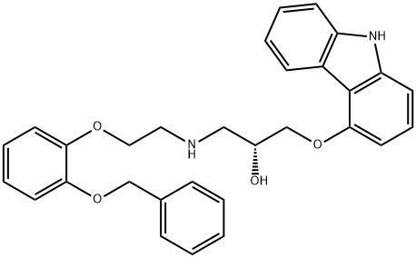 (R)-(+)-2'-O-Benzyloxy-2-O-desMethylcarvedilol Struktur