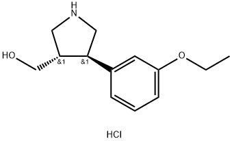 [(3S,4R)-4-(3-ethoxyphenyl)pyrrolidin-3-yl]methanol hydrochloride Struktur