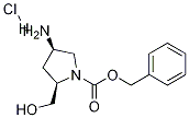 (2R,4R)-1-CBZ-2-hydroxyMethyl-4-aMino Pyrrolidine-HCl Struktur
