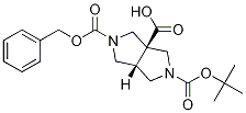 (3AS,6AS)-2-(BENZYLOXYCARBONYL)-5-(TERT-BUTOXYCARBONYL)OCTAHYDROPYRROLO[3,4-C]PYRROLE-3A-CARBOXYLIC ACID Struktur