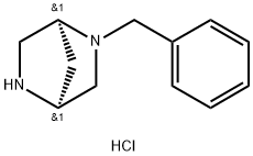 (1S,4S)-2-ベンジル-2,5-ジアザビシクロ[2.2.1]ヘプタン二塩酸塩 化学構造式